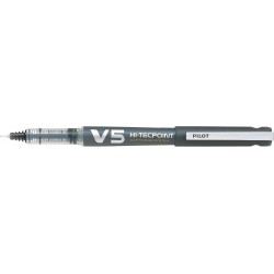 Pilot V5 Tintenroller mit Tintenpatronensystem, 0,5-mm-Spitze, Einzelstift mit 3 kostenlosen Minen, Schwarz