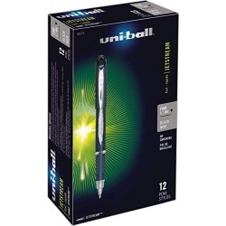 uni-ball 40173 uni-ball Jetstream Stick Tintenroller, schwarzer Schaft/schwarze Tinte, Med Pt, 0,70 mm, Karton mit 864 Stück