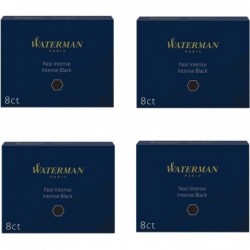 Waterman Nachfüllpatronen für Füllfederhalter, intensive schwarze Tinte, 24er-Pack (S0110850)