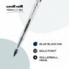 Uni-Ball Vision Elite BLX Tintenroller, blau/schwarze Stifte, 3er-Pack, kräftige Stifte mit 0,8-mm-Tinte, schwarzer Tintenstift, Stifte mit feiner Spitze und sanftem Schreibgefühl, Stifte in Großpackung und Bürobedarf