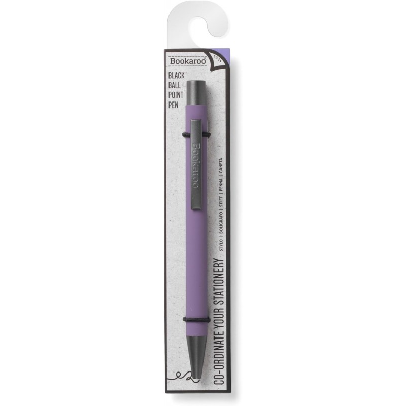 IF Bookaroo Pen, Soft Touch, farbbeschichteter Stift mit schwarzer Tinte - AUBERGINE