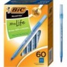 BIC Round Stic Xtra Life Kugelschreiber, mittlere Spitze (1,0 mm), Schwarz, 60 Stück und Round Stic Xtra Life Kugelschreiber, mittlere Spitze (1,0 mm), Blau, 60 Stück