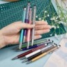 GORGECRAFT 10 Farben, 10 Stück Kristall-Kugelschreiber, Bling-Glitzer, Diamant-Stylus-Stift, schwarze Tintenlinie, glatte Schreibstifte, Strasssteine für Touchscreens, Schulbüro, Geschenke zu Weihnachten und Geburtstag