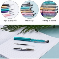 GORGECRAFT 10 Farben, 10 Stück Kristall-Kugelschreiber, Bling-Glitzer, Diamant-Stylus-Stift, schwarze Tintenlinie, glatte Schreibstifte, Strasssteine für Touchscreens, Schulbüro, Geschenke zu Weihnachten und Geburtstag