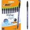 Bic Cristal Soft Kugelschreiber, mittlere Spitze (1,2 mm), mit Easy-Glide-Tinte, Schwarz, Schachtel mit 10 Stück