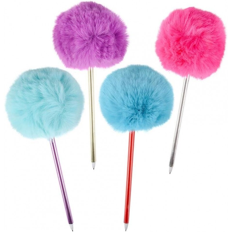 6er-Pack Pom-Pom-Stifte, süße Pom-Poms aus Kunstfell, 8,9 cm