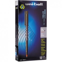 Sanford Uniball Onyx Roller Stick Pen, 0,7 mm fein, rote Tinte, Dutzend (60144)