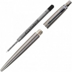 Parker Jotter-Stift, Edelstahl, mittlere Spitze, schwarze Tinte