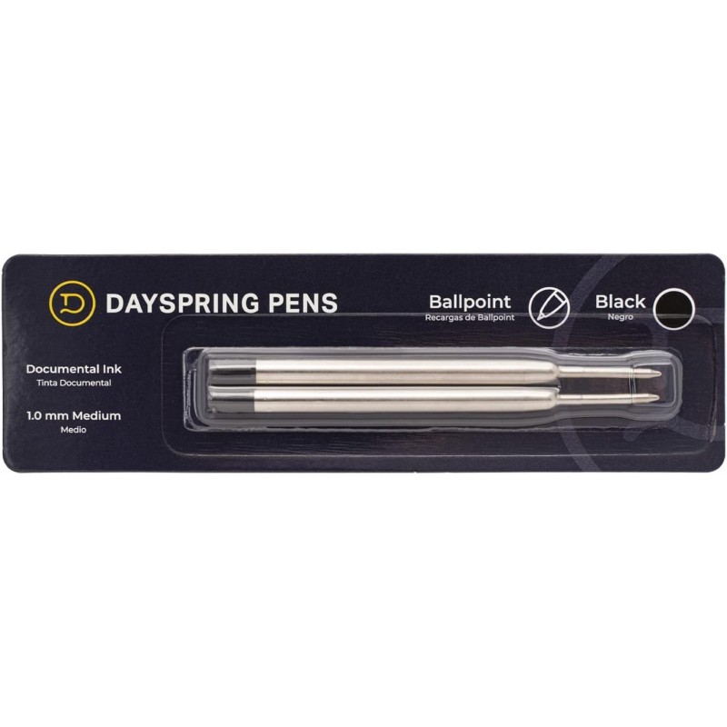 Parker Style G-2 Kugelschreibermine | Standard-Schwarztinte von Dayspring Pens | Passend für alle Dayspring Pens Kugelschreiber und Parker Pens Kugelschreiber