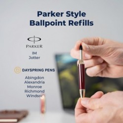 Parker Style G-2 Kugelschreibermine | Standard-Schwarztinte von Dayspring Pens | Passend für alle Dayspring Pens Kugelschreiber und Parker Pens Kugelschreiber