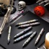 24 Stück Zuckerschädel-Stifte, Halloween-Stifte, Duft-Kugelschreiber, einziehbarer Tag der Toten-Totenkopf-Stift, Klick-Kugelschreiber, schwarze Tinte, Spitze 1,0 mm, für Büro, Schule, Lehrer, Schüler, Zuckerschädel-Geschenke