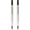 Parker Quink-Tintennachfüllungen für Tintenroller – 0,5 mm feine Spitze – schwarze Tinte – 2er-Pack