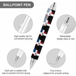 Kugelschreiber mit Flaggenkarte der Dominikanischen Republik, einziehbarer Stift mit feiner Spitze und schwarzer Tinte, 0,5 mm, Bürobedarf für Damen und Herren