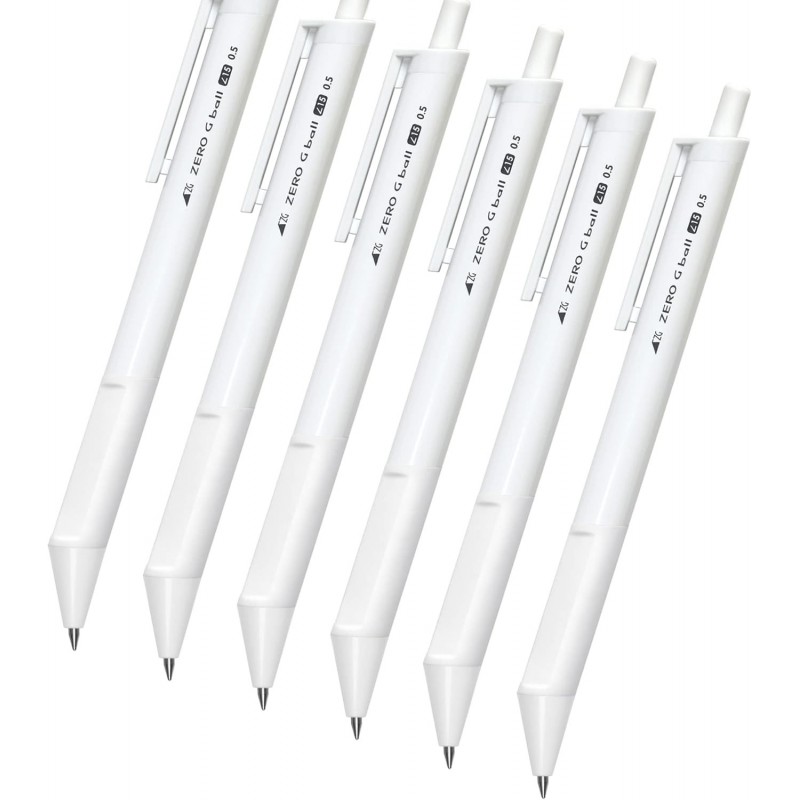 Standard-Kugelschreiber-Set für Büro/Arbeit und Schule (6er-Pack) – 0,5-mm-Kugelschreiber mit schwarzer Tinte, einziehbar, kein Verschmieren, gleichmäßiges Schreiben, für Rechts- und Linkshänder geeignet