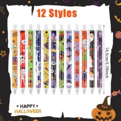 CCINEE 36er-Pack Halloween-Kugelschreiber, Großpackung, süßer Halloween-Cartoon-Gelschreiber mit Druckfunktion, Hexenhut, Fledermaus, Geister- und Totenkopf-Grabsteine für Halloween-Partys, Geschenke und Bürobedarf