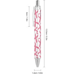 Druckkugelschreiber, 0,5 mm Schreibstifte mit bequemem Griff, rosa Kugelschreiber mit Brustkrebs-Schleife, schwarze Tinte, Büro-Schreibtisch-Zubehör, 2 Stück