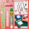 Weihnachts-Kugelschreiber-Set, inklusive 10-in-1-Mehrfarben-Kugelschreiber 0,7 mm, Schüttel-Gel-Tintenstift, Lineal und Haftnotiz, Weihnachts-Briefpapier-Geschenk für Schul-, Büro- und Studentenbedarf, Kinder