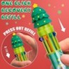 Weihnachts-Kugelschreiber-Set, inklusive 10-in-1-Mehrfarben-Kugelschreiber 0,7 mm, Schüttel-Gel-Tintenstift, Lineal und Haftnotiz, Weihnachts-Briefpapier-Geschenk für Schul-, Büro- und Studentenbedarf, Kinder