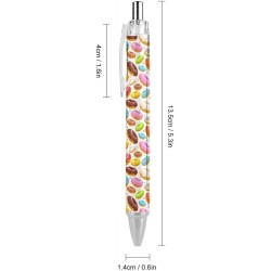 Bunter, süßer Donut-Druckkugelschreiber, 2 Stück, extrafein 0,5 mm, schwarze Tinte, tragbarer Tintenroller, Kugelschreiber, sanftes Schreiben, Stifte für Büro, Schule und Uni