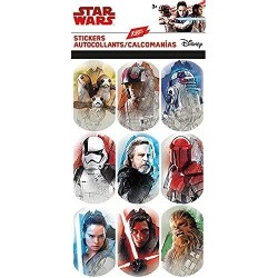 Stifte-Vorteilspackung im Großpack ~ 6 Star Wars-Gelstifte mit Aufklebern (Star Wars-Schulbedarf, Bürobedarf, Partygeschenke)