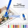 12 Stück Kugelschreiber mit inspirierenden Zitaten für Bürobildschirme, Touch-Stylus-Spitzen für motivierende Stifte mit schwarzer Tinte (mehrfarbig, 12 Stück)