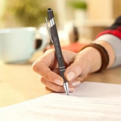 12 Stück Kugelschreiber mit inspirierenden Zitaten für Bürobildschirme, Touch-Stylus-Spitzen für motivierende Stifte mit schwarzer Tinte (mehrfarbig, 12 Stück)