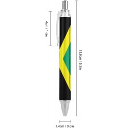 2er-Pack Druckkugelschreiber, Jamaika-Flagge, extrafeine Spitze 0,5 mm, schwarze Tinte, nachfüllbarer Kugelschreiber mit sanftem Schreibgefühl, Tintenroller fürs Collegebüro