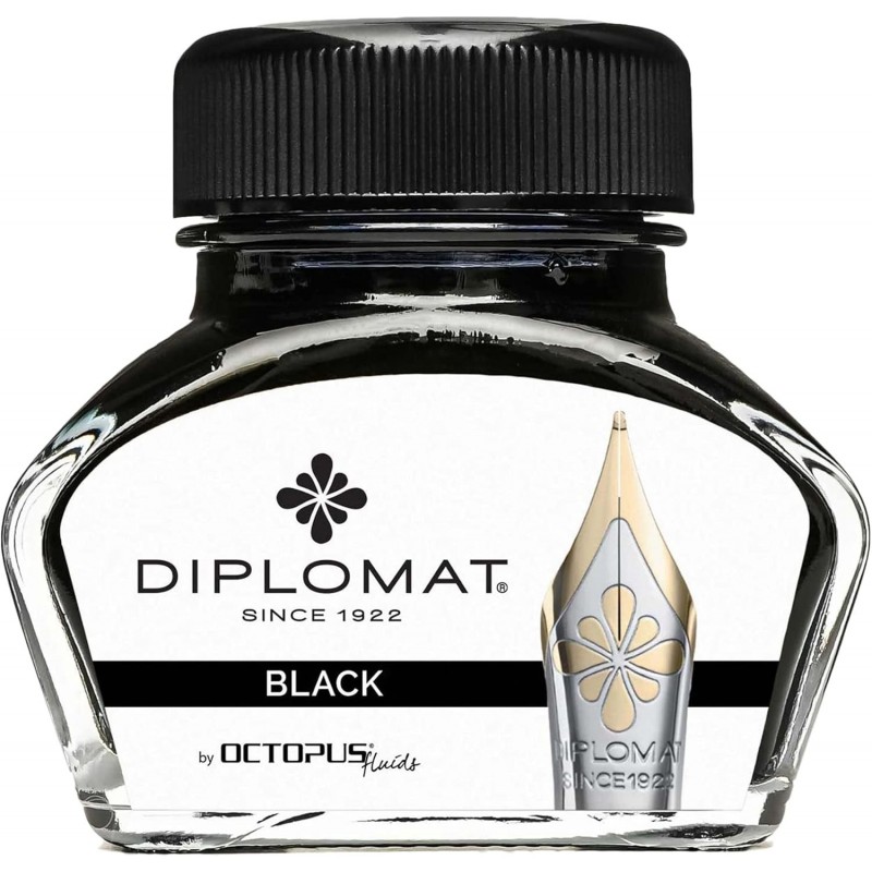 Diplomat Tintenflasche, 30 ml – Schwarz