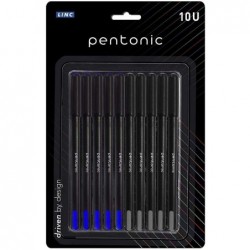 Pentonic LINC Kugelschreiber-Blister, 0,7 mm (blaue und schwarze Tinte, 10er-Pack)