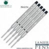 Lanier Kombipack – 5er-Pack – Monteverde® Capless S42 Gel-Tintenmine, kompatibel mit den meisten Kugelschreibern im Sheaffer®-Stil – Schwarz (feine Spitze 0,6 mm)