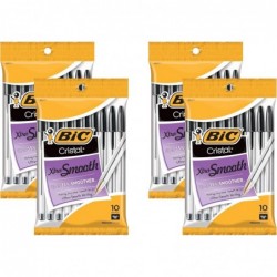 BIC Cristal Stic Kugelschreiber, 1,0 mm, mittlere Spitze, schwarze Tinte, 40er-Pack