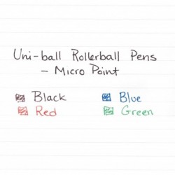 uni-ball Onyx Rollerball-Stift auf Farbstoffbasis, blau, insgesamt 12 Stück