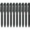 Pentel BXA105A-A Calme Kugelschreiber auf Ölbasis, 0,02 Zoll (0,5 mm), Schwarz, schwarze Tinte, 10 Stück