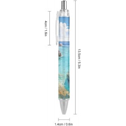 Kugelschreiber „Horseshoe Bay Cove Bermuda“, einziehbarer Kugelschreiber, Tinte schwarz, Arbeitsstift, Rollkugelschreiber für Bürobedarf, 1 Stück