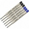 Lanier Kombipack – 6er-Pack – Schmidt P900 B Parker-Stil Kugelschreibermine, schwarze/blaue Tinte, breite Spitze (1,0 mm),