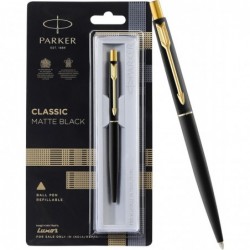 Parker Classic Kugelschreiber, mattschwarz, mit Goldbesatz