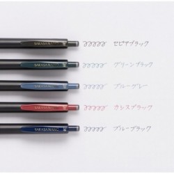 Nano-Gel-Kugelschreiber, 0,38 mm, extra feine Spitze, Gummigriff, 5 Vintage-Farben-Set, JJX72-5C-VN, Japan-Import, mit Original-Stylus-Kugelschreiber