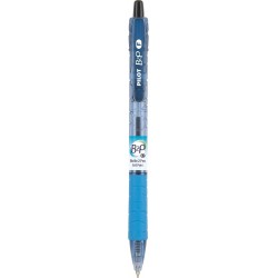 Pilot® B2P „Bottle To Pen“ Druckkugelschreiber, feine Spitze, 0,7 mm, 86 % recycelt, durchscheinend blaues Gehäuse, schwarze Tinte, 12er-Pack