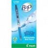 Pilot® B2P „Bottle To Pen“ Druckkugelschreiber, feine Spitze, 0,7 mm, 86 % recycelt, durchscheinend blaues Gehäuse, schwarze Tinte, 12er-Pack