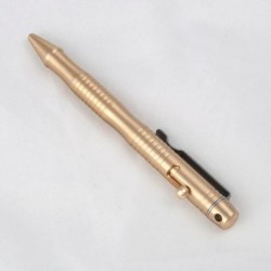 ILEAF Kugelschreiber aus massivem Messing, EDC-Stift, tragbarer, feiner Signatur-Stift mit Federmäppchen und 2 zusätzlichen schwarzen Tintenminen