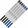 Bedruckte Schmidt easyFLOW9000 Kugelschreibermine - Schwarze und blaue Tinte, mittlere Spitze 1,0 mm - 6er-Pack