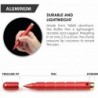 Ztylus Gadget Addix 3-in-1-RATTLE-PEN: Schreibstift mit schwarzer Tinte, Spinner-Endkappe, Druckspitze, ergonomischer Griff (runde Spitze, Aluminium, rot)