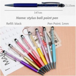 20 Stück Bling Stylus Pen Einziehbarer Kugelschreiber Kristall Diamant Bildschirm Touch Pen Kapazitive Stifte für Note Tab Büro Schule Schreibwaren (20 Stifte-Schwarze Tinte)