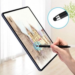 smttw 5-in-1-Eingabestift und mehrfarbiger Stift in einem, Multifunktionsstift mit Metall-Geschenkbox, schwarz-blau-rot-grüner Kugelschreiber für iPad mit universellem Eingabestift, mehrfarbiger Stift für Touchscreens (schwarz)