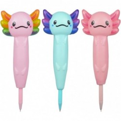 Axolotl 8" Squishy Pen 3er-Pack – Büro, Schule – lustige Squishy Pens – Angst, ADHS, Partygeschenke, Preise, Büro