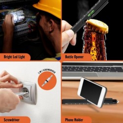 Coole Stiftgeschenke für Männer, 9-in-1-Multifunktionswerkzeug, technische Stift-Gadgets für Männer, personalisierte Geschenke für Papa oder ihn, lustiges Geschenk zu Weihnachten, zum Vatertag, zum Valentinstag oder zum Geburtstag (9 IN 1 Schwarz)