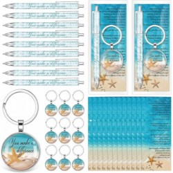 30 Stück Starfish Story Gifts - Dankesgeschenk für Mitarbeiter - „You Make a Difference“ - 10 Kugelschreiber - 10 Schlüsselanhänger und 10 Motivationskarten - Dankeschön-Geschenk für ehrenamtliche Helfer - Lehrer - Mitarbeiter - Krankenschwester