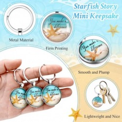 30 Stück Starfish Story Gifts - Dankesgeschenk für Mitarbeiter - „You Make a Difference“ - 10 Kugelschreiber - 10 Schlüsselanhänger und 10 Motivationskarten - Dankeschön-Geschenk für ehrenamtliche Helfer - Lehrer - Mitarbeiter - Krankenschwester