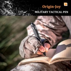 Origin-Joy 3er-Pack Militärisches Taktisches Stiftset aus Wolframstahl, Multifunktionaler EDC-Selbstverteidigungsstift mit 12 Kugelschreiberminen