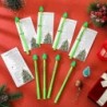 25 Sets süße Weihnachtsstifte, Großpackung Weihnachtsgeschenke, lustige neuartige Weihnachtsbaum-Geltintenstifte mit Legendenkarten für Klassenzimmer, Kinder, Studenten, Partygeschenke